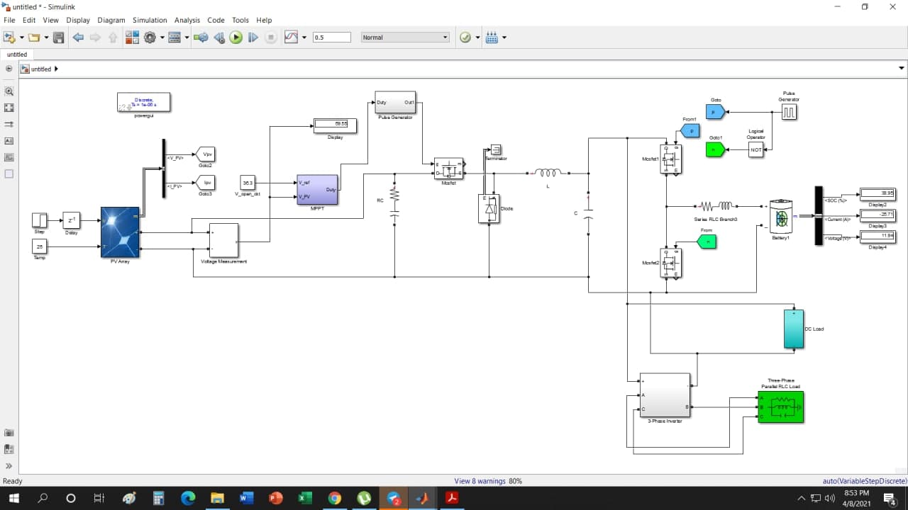 SIMULATION - MPPT BASED SOLAR PLANT