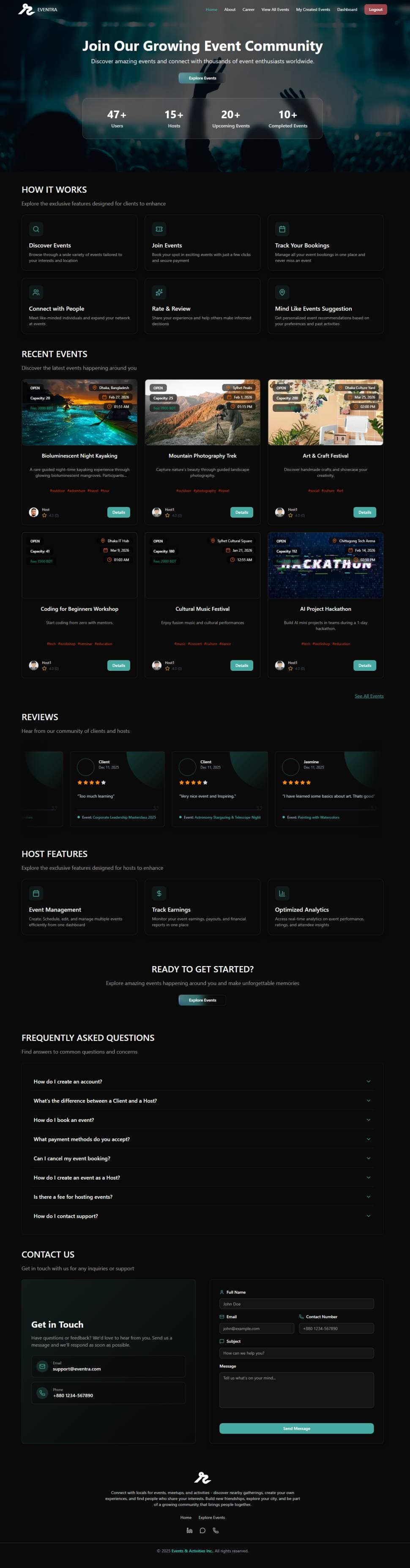EVENTRA - EVENT MANAGMENT APP